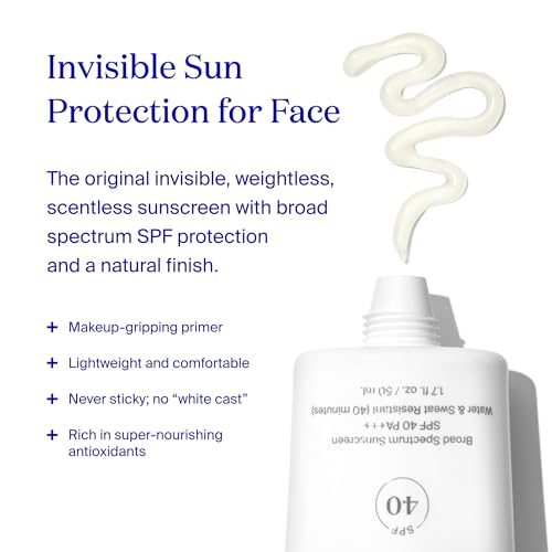Supergoop! Unseen Sunscreen - SPF 40-1.7 fl oz - Invisible, Broad Spectrum Face Sunscreen - Weightless, Scentless, and Oil Free - For All Skin Types and Skin Tones