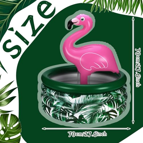 Bencailor Summer Flamingo Party Decoration Flamingo Inflatable Cooler Blow up Drink Cooler Reusable Floating Ice Chest for Summer Holiday Birthday Party Decor Supplies