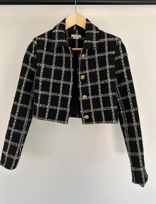Jason Wu Cropped Plaid Jacket