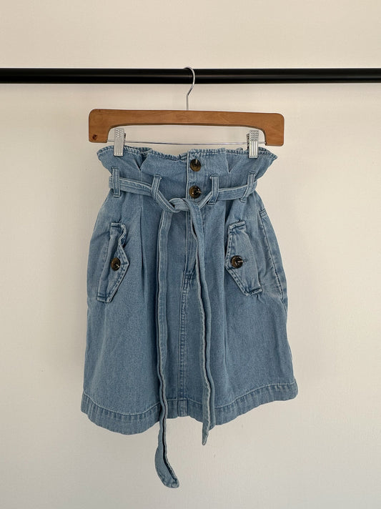 Denim High Waist Skirt