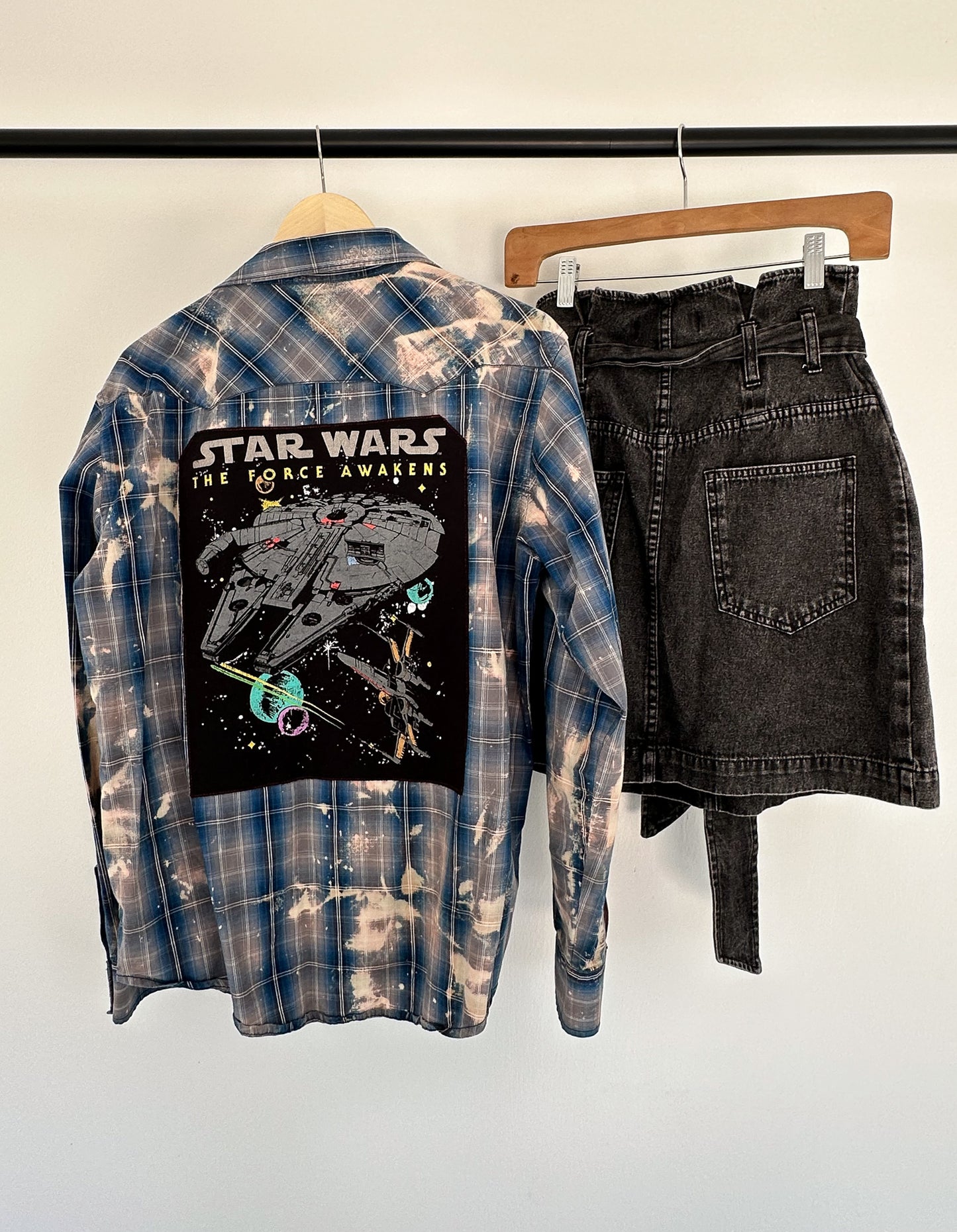 Vintage Button Down Shirt with Star Wars Logo