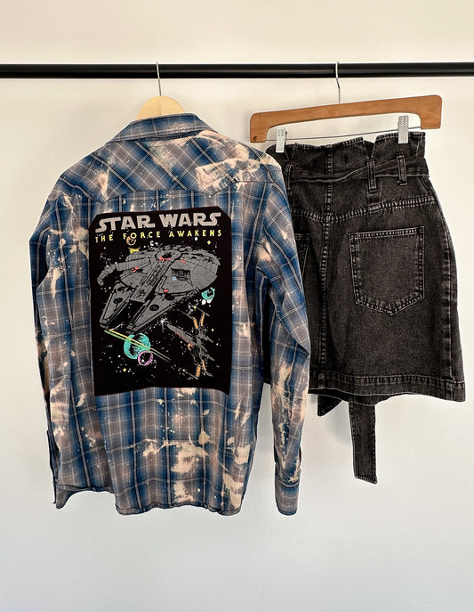 Vintage Button Down Shirt with Star Wars Logo