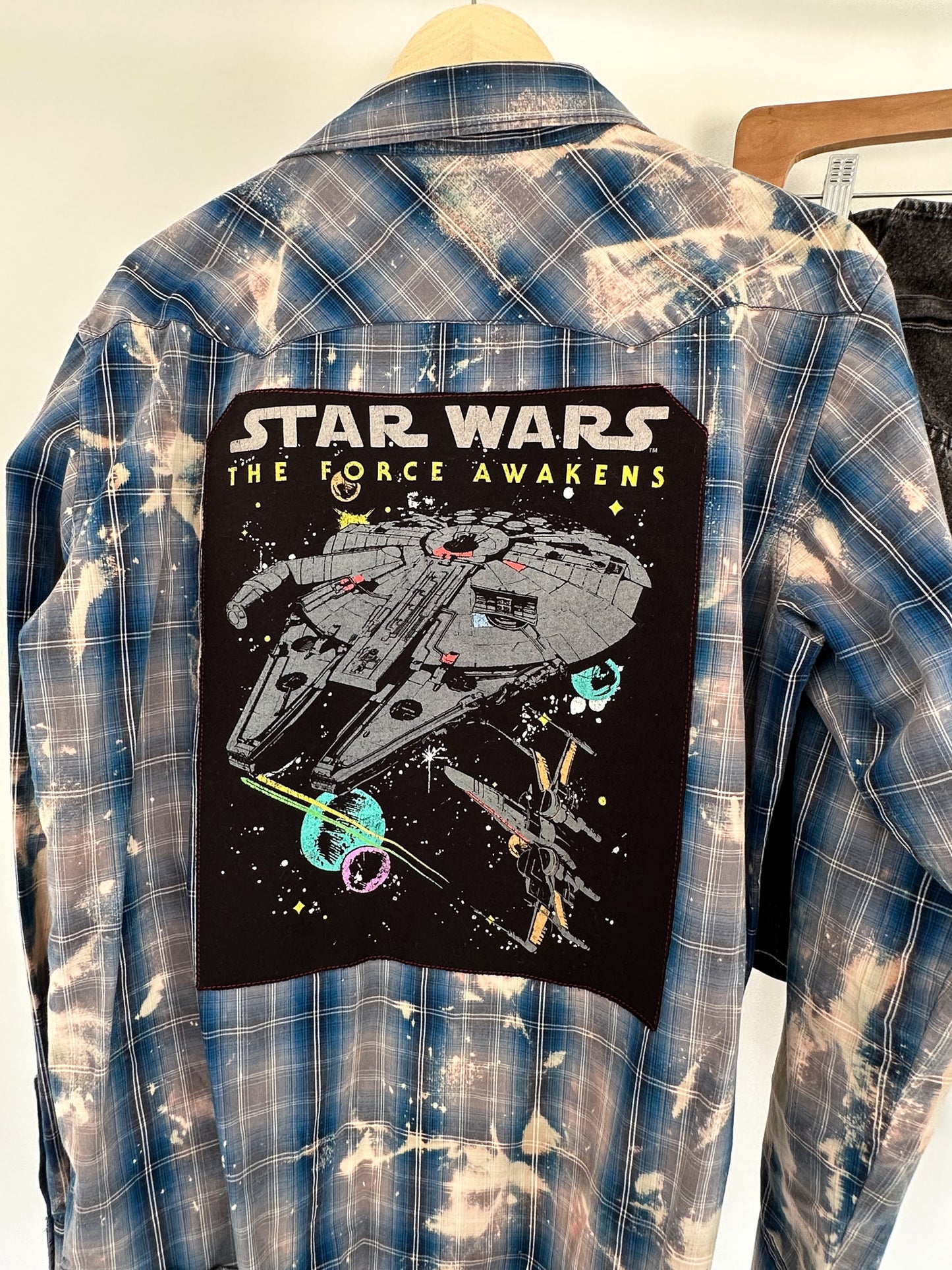 Vintage Button Down Shirt with Star Wars Logo
