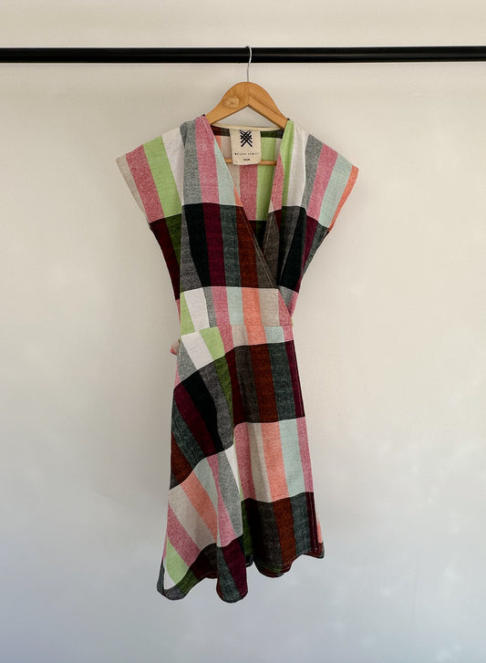 Plaid Mulit-Color Dress Linen Dress