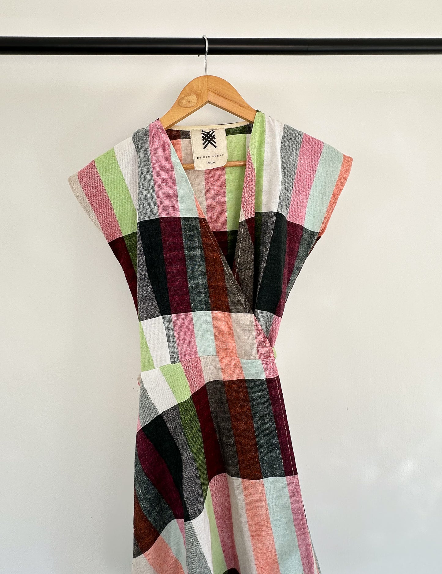 Plaid Mulit-Color Dress Linen Dress
