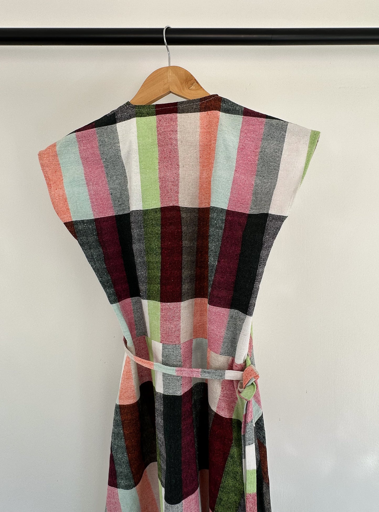 Plaid Mulit-Color Dress Linen Dress
